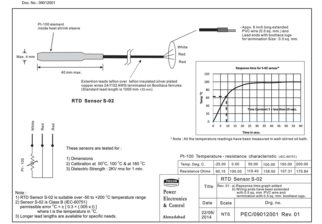 RTD S-02 Pt-100 Sensor