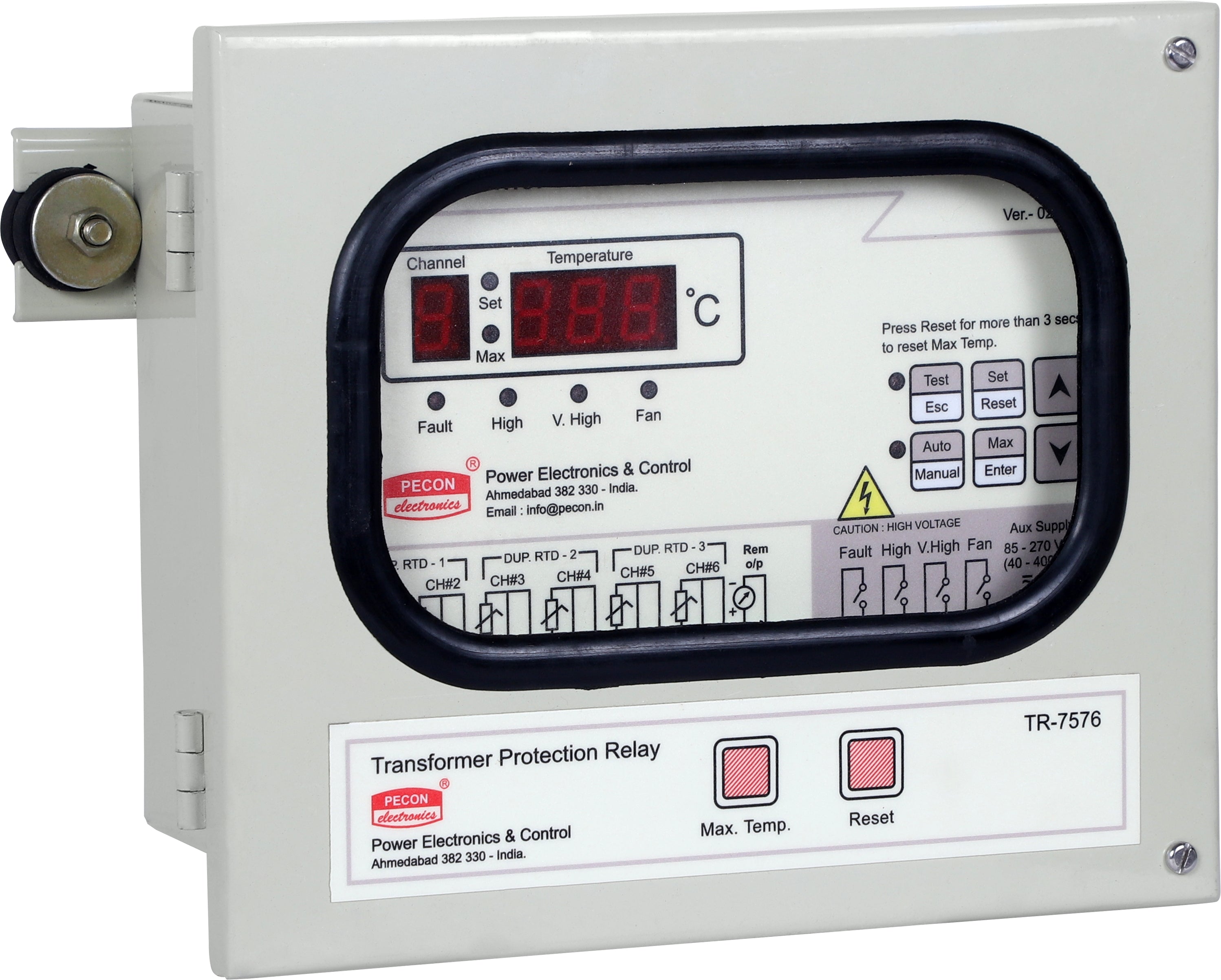 TR-7576-C Transformer Protection Relay with 6 Channel Temperature Scanner
